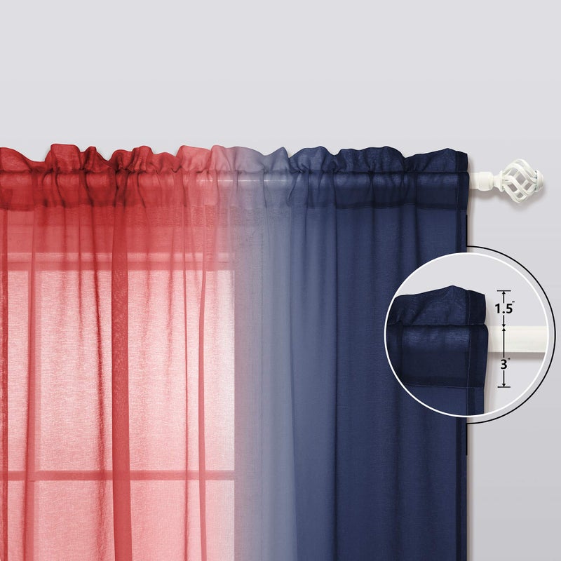 KOUFALL Blue and Red Curtains for Boys Bedroom,Sports Gamer Curtains for Gaming Room - Image 4